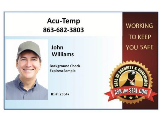 John Williams ACU-TEMP ID Card Lakeland FL